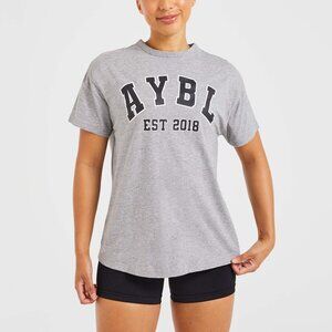 Varsity Oversized T Shirt - Heather Grey